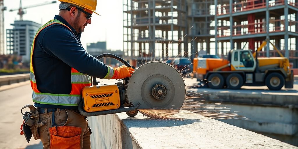 Betonzagen in infrastructuur, sterk en nauwkeurig